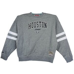 Houston Rockets Mitchell & Ness NBA Womens Medium Sweatshirt Gray NWT‎